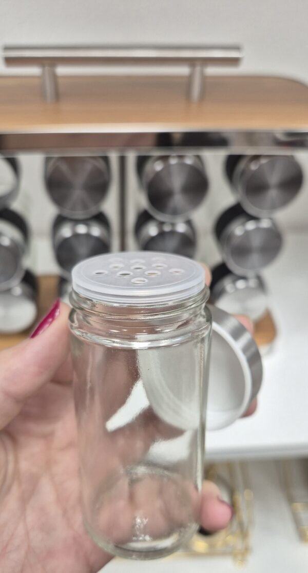 Set portaspezie da 12 barattoli: organizer da cucina salvaspazio elegante e funzionale - immagine 4