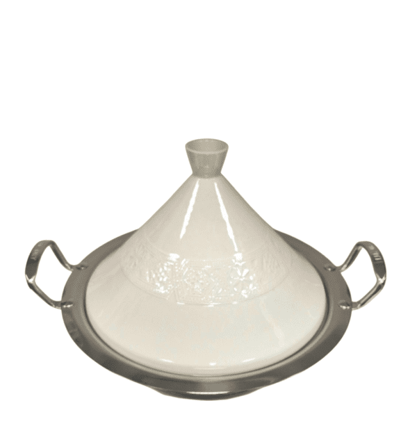 Tajine Marocchino in Acciaio Inossidabile da 34 cm – Eleganza e Durabilità
