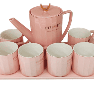 Set Teiera Elegante da 9 Pezzi – Con Vassoio Portata, Perfetto per Tè e Intrattenimento