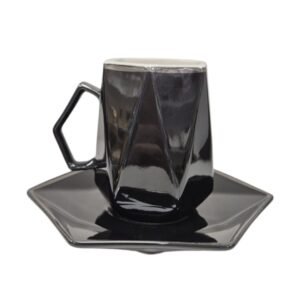 Set Cappuccino Elegante – 6 Tazze + 6 Piattini per la Colazione Perfetta