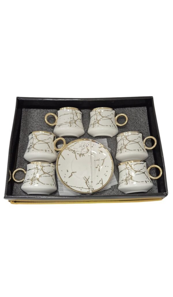 Set Cappuccino Elegante – 6 Tazze + 6 Piattini per la Colazione Perfetta - immagine 2