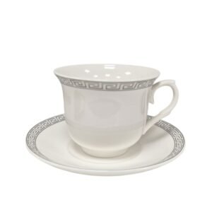 Set Cappuccino Elegante – 6 Tazze + 6 Piattini per la Colazione Perfetta