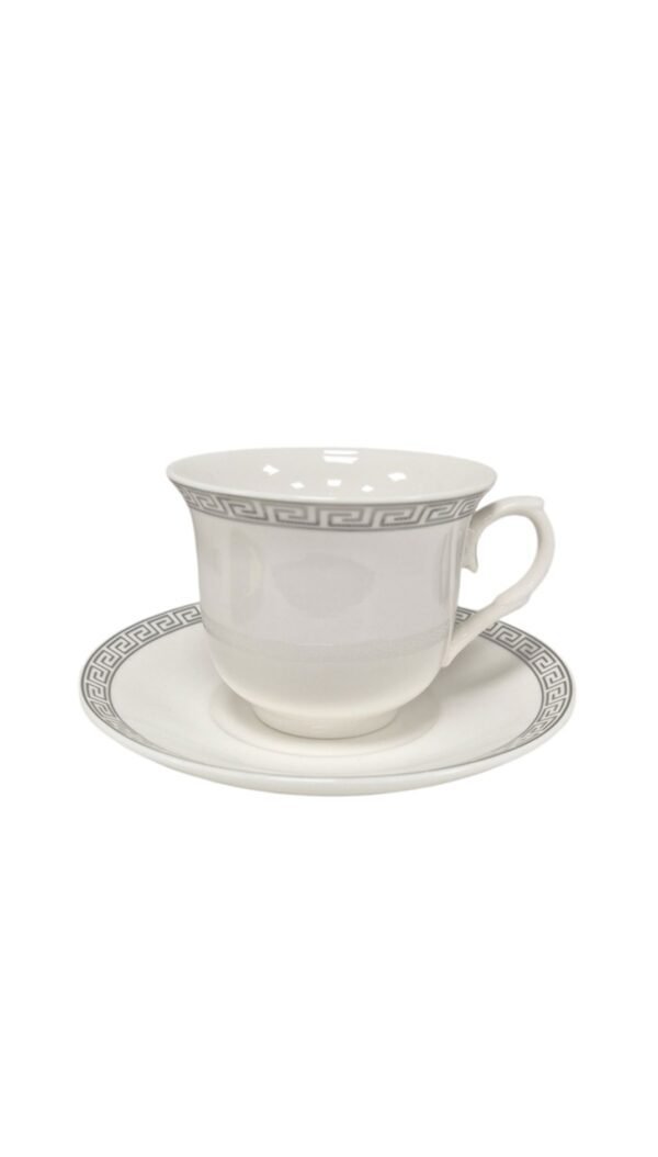 Set Cappuccino Elegante – 6 Tazze + 6 Piattini per la Colazione Perfetta