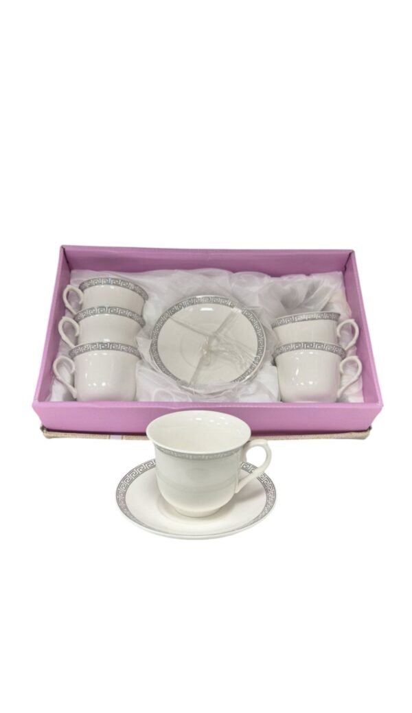 Set Cappuccino Elegante – 6 Tazze + 6 Piattini per la Colazione Perfetta - immagine 2