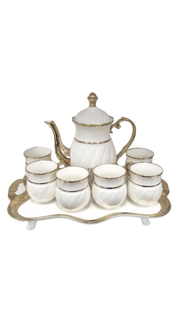 Set Teiera Elegante da 9 Pezzi – Con Vassoio Portata, Perfetto per Tè e Intrattenimento