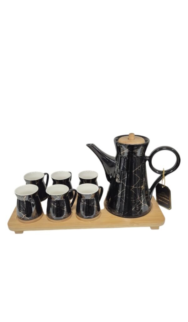 Set Teiera Elegante da 9 Pezzi – Con Vassoio Portata, Perfetto per Tè e Intrattenimento