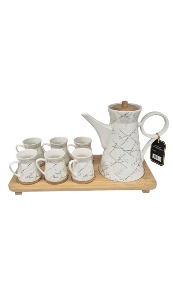 Set Teiera Elegante da 9 Pezzi – Con Vassoio Portata, Perfetto per Tè e Intrattenimento