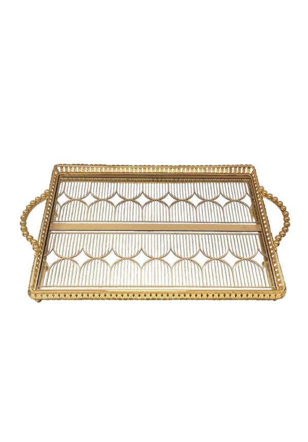 Vassoio in Vetro per le Tue Bevande Preferite - Eleganza e Praticità in Uno! 43×30 cm.