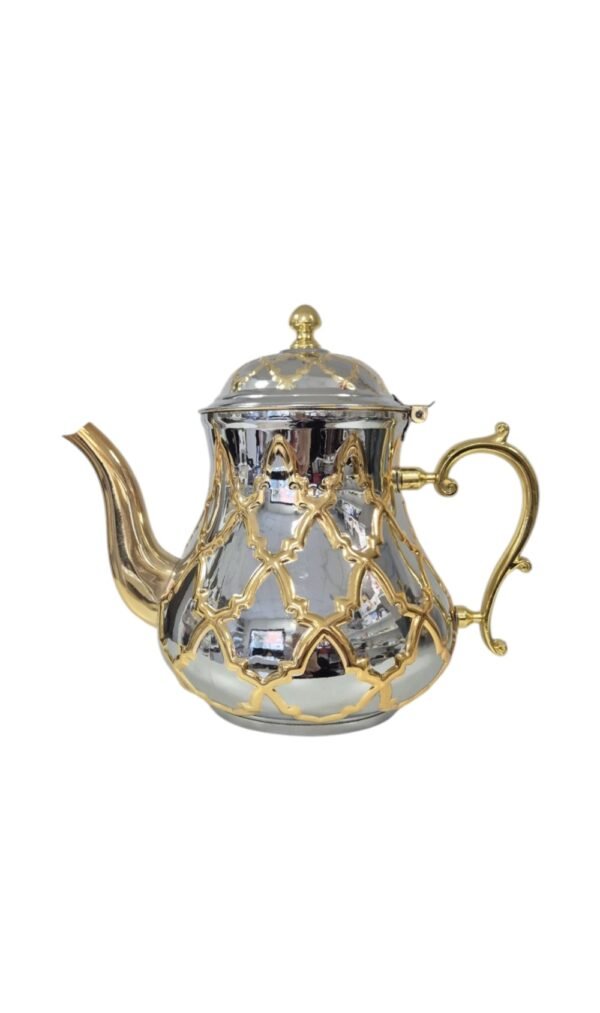 Teiera di Lusso in Acciaio Inossidabile – Design Elegante Oro & Argento 2L