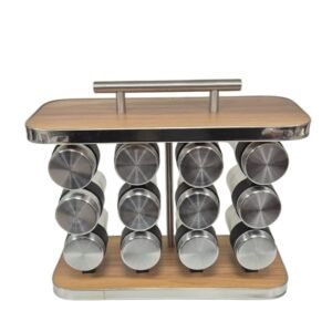 Set portaspezie da 12 barattoli: organizer da cucina salvaspazio elegante e funzionale