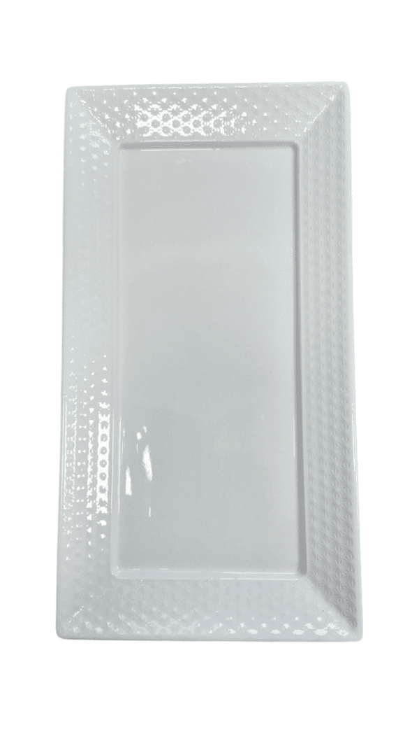 "Piatti Lungo Bianco 37×20 cm – Design Elegante per Servire il Cibo"