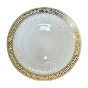 Piatto in Ceramica con Bordo Dorato Elegante