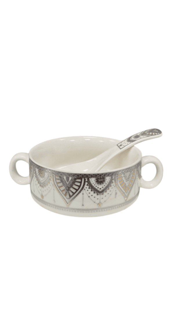 Set Zuppa in Ceramica con Supporto – 16 Pezzi dal Design Elegante - immagine 3