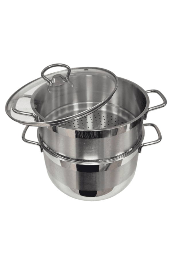 Couscoussiera in Acciaio Inox – Per Cuscus, Verdure e Carne al Vapore - immagine 2