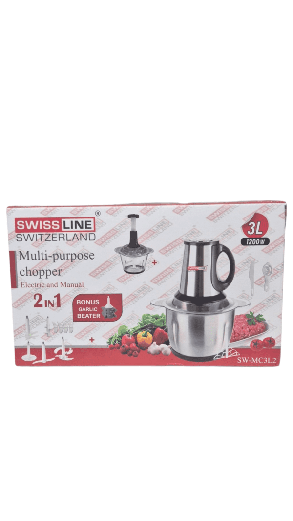 Tritatutto Multifunzione Elettrico e Manuale 2 in 1 – SWISS LINE Modello SW-MC312
