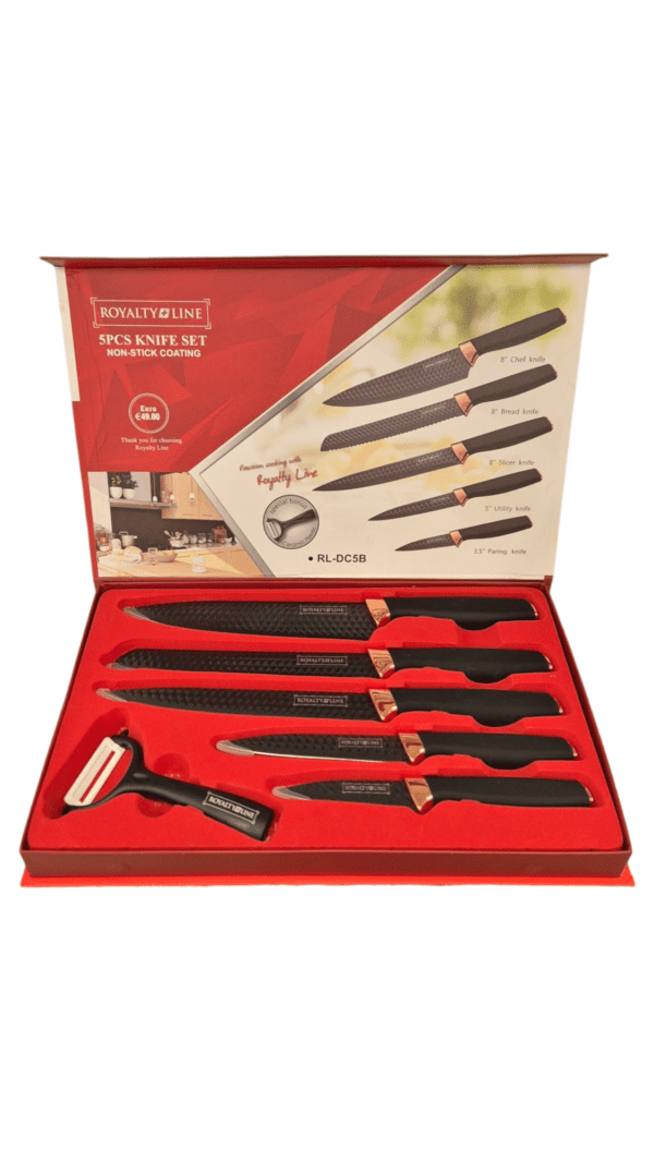 Set di coltelli da cucina professionale 6 pezzi - Acciaio inossidabile