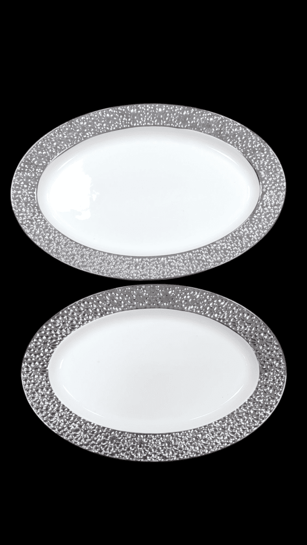 Set di Piatti Eleganti in Oro/Bianco e Argento/Bianco – Lusso e Raffinatezza per la tua Tavola - immagine 3